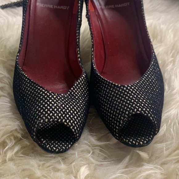 Vintage Rare Pierre Hardy Fishnet Peep Toe wrap ankle strap heels 36.5 - Picture 3 of 9